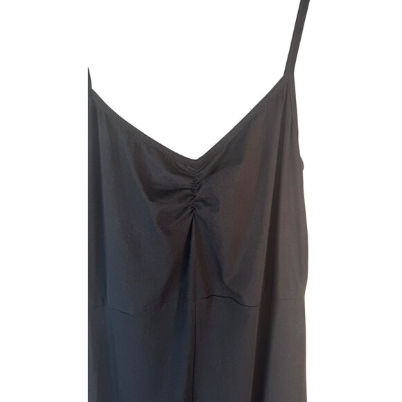 2/$30 NWT PLT Plus Size 18 Black Cotton Ruched Bust Jumpsuit - Picture 12 of 16